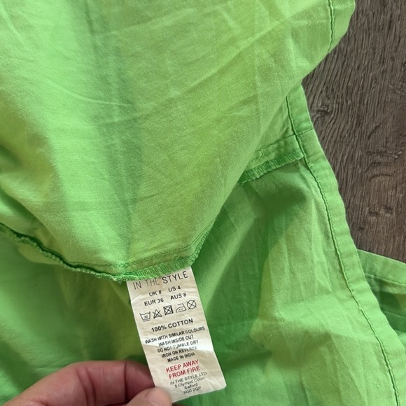 IN THE STYLE X JAC JOSSA POPLIN TIERED MIDI DRESS green - Picture 4 of 4